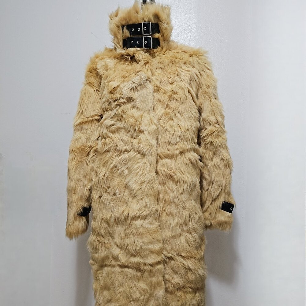 New Toscana Sheepskin Fur Coat Jacket Stroller Mustard Lemon Yellow No Mink Fox